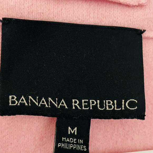 BANANA REPUBLIC Light Pink Long Peacoat Italian Fabric Size Medium - Picture 13 of 15